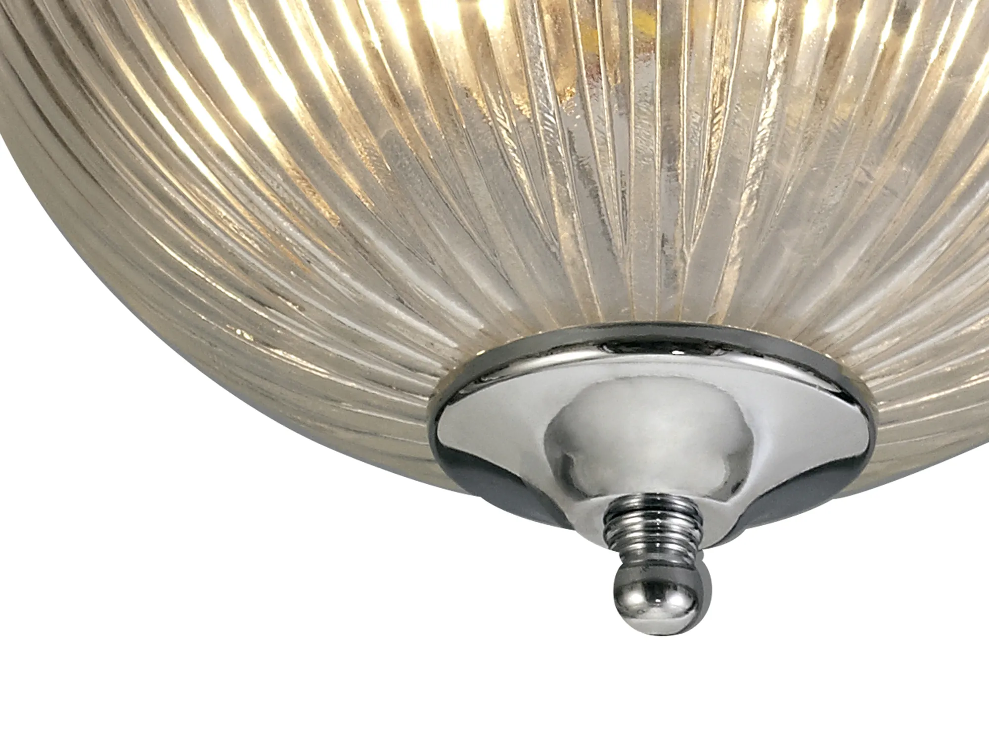 Macy Glass IP44 Flush Ceiling 2 Light Polished Chrome D0404  Deco Macy